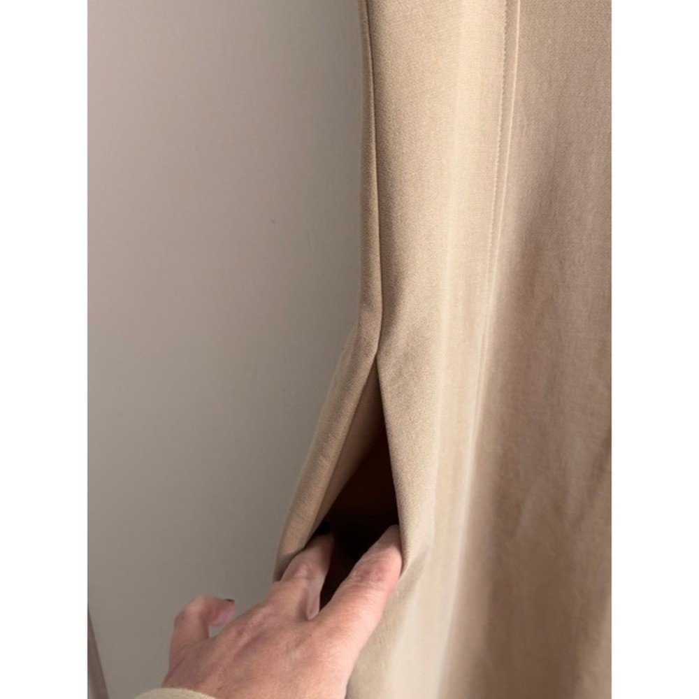 Joie Tan Beige Sleeveless Scoop Neck Midi Dress with Pockets Size 4 NWT - Picture 4 of 8